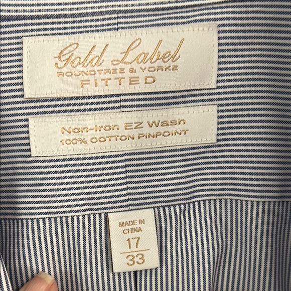 Blue Casual Button Down Shirt with Pointed Collar - Picture 2 of 4